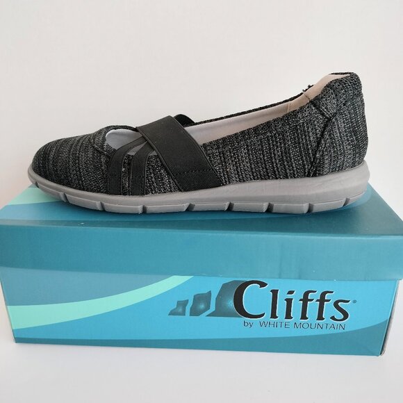 Cliffs White Mountain Felice Slip On Athleisure Flats 9.5 M Black Fabric - Picture 5 of 8